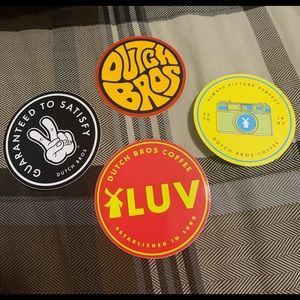 Circular Dutch Bros Stickers!